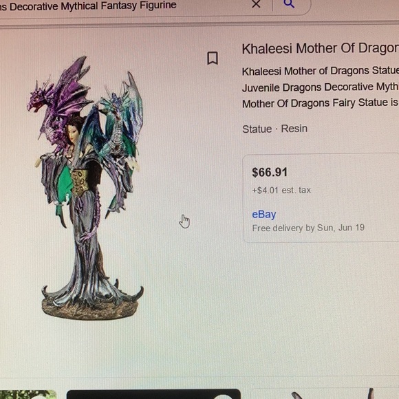 Blue fairy Pixie with her two dragons (G-91276) exquisite item - Picture 9 of 9